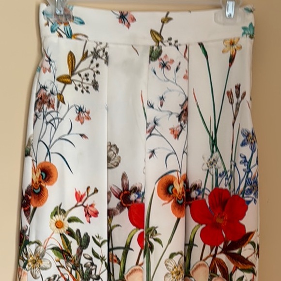 Zara Red and White A-Line Knee-Length Skirt Sz XS - Picture 3 of 15